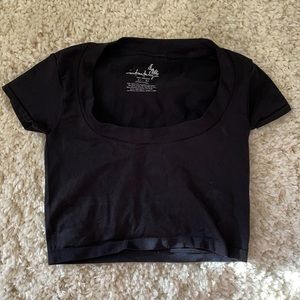Black Cropped Free People Shirt